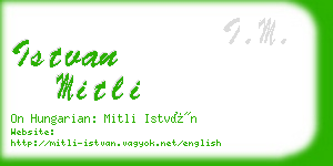 istvan mitli business card